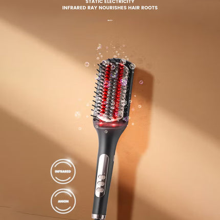 مجفف شعر وفرشاة فرد، 6 إعدادات لدرجة الحرارة (270-450 درجة فهرنهايت)، فرشاة فرد شعر سيراميكية أيونية سالبة للنساء، 11009
