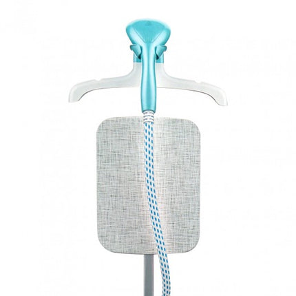 SAYONA GARMENT STEAMER , Green/White Color , With Stand ,1.6L / 1800W 35G/min 1 year warranty  مكواة البخار للملابس من سايونا مع ستاند لسهولة الكوي ضمان لمدة عام