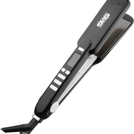 مكواة فرد الشعر الاحترافية DSP 10017A + بروتين الكيراتين المجاني وزجاجة زيت الأرغان 100% - 2 في 1 مع شاشة LCD وتقنية السيراميك - سلك قابل للدوران 360 درجة