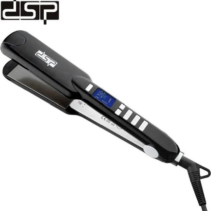 مكواة فرد الشعر الاحترافية DSP 10017A + بروتين الكيراتين المجاني وزجاجة زيت الأرغان 100% - 2 في 1 مع شاشة LCD وتقنية السيراميك - سلك قابل للدوران 360 درجة