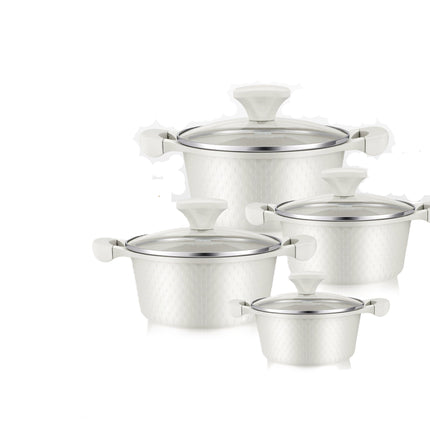 DSP CA020-S01 / 8-Piece Die-Cast Non-Stick Casserole Cookware Set