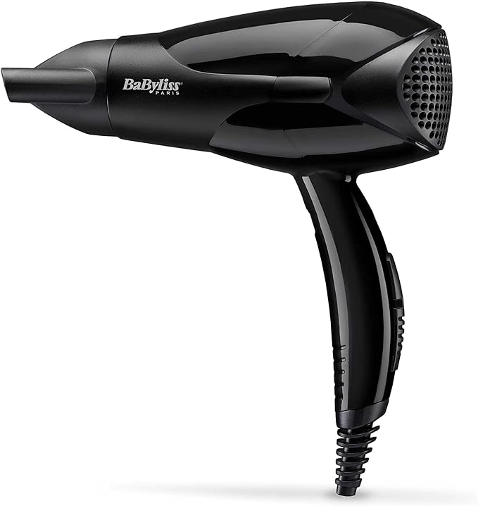 BaByliss Powerlight 2000 Dryer, Lightweight And Powerful 2000w Dryer With Quick Drying Time, 2 Heat & 2 Speed Control, Easy To Handle & Efficient And Customizable Settings, D212SDE (Black)