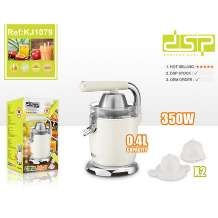 DSP KJ1079, 350W Electric Citrus Juicer With Lever 0.4L