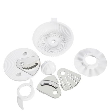 Admiral Food Processor With Shredding, Slicing, S-Blade, Kneading, Whisk Plate, Juicer & Blender 1.5 L 800 W ADFP9081 White