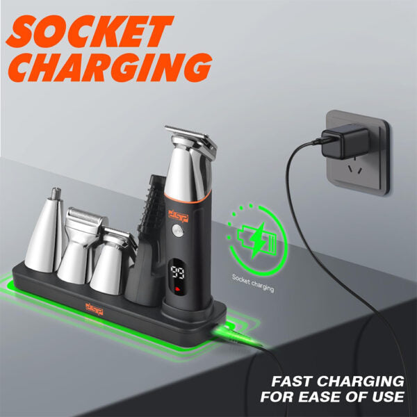 DSP 90642, 5-In-1 Rechargeable IPX6 Grooming Set