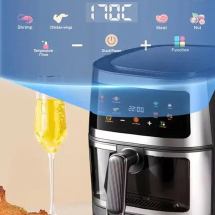 Silver Crest Air Fryer with LED Touch Screen And Rapid Air Convection Technology, 8L,2400W