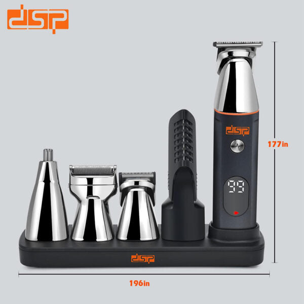 DSP 90642, 5-In-1 Rechargeable IPX6 Grooming Set