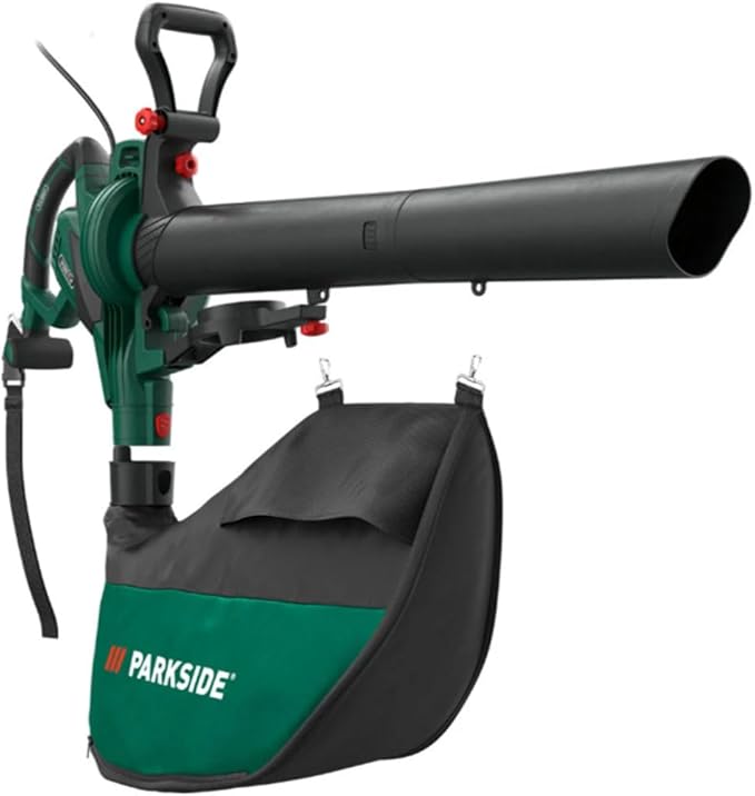 Parkside 3000W 3in1 Electric Leaf Blower & Vacuum Integrated Shredding Function