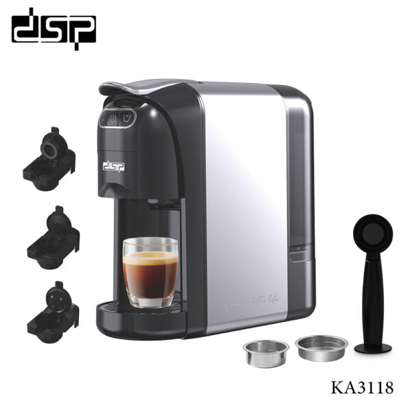 DSP 3-in-1 Capsule Coffee Machine KA3118 ,1400W, دي اس بي ماكينة صنع القهوة بالكبسولات 3 في 1، KA3118، 1400 واط،