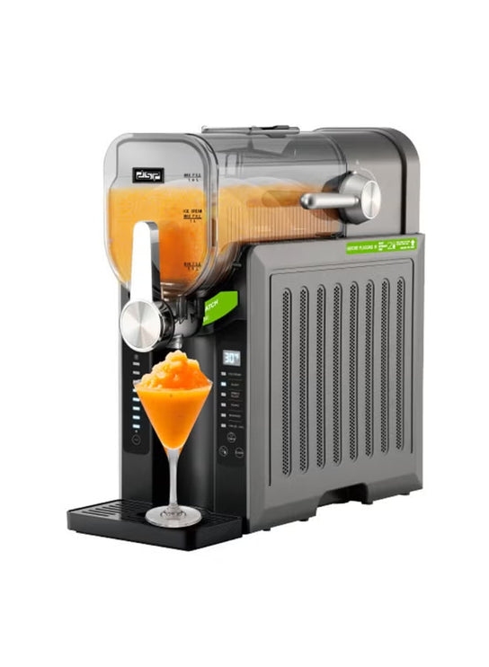 DSP KJ3085 Frozen Dessert & Slushie Maker – 1500W Electric Ice Drink Machine with Quick-Freeze, Compressor Cooling, 6 Preset Modes, Adjustable Thickness & One-Touch Control – Stainless Steel