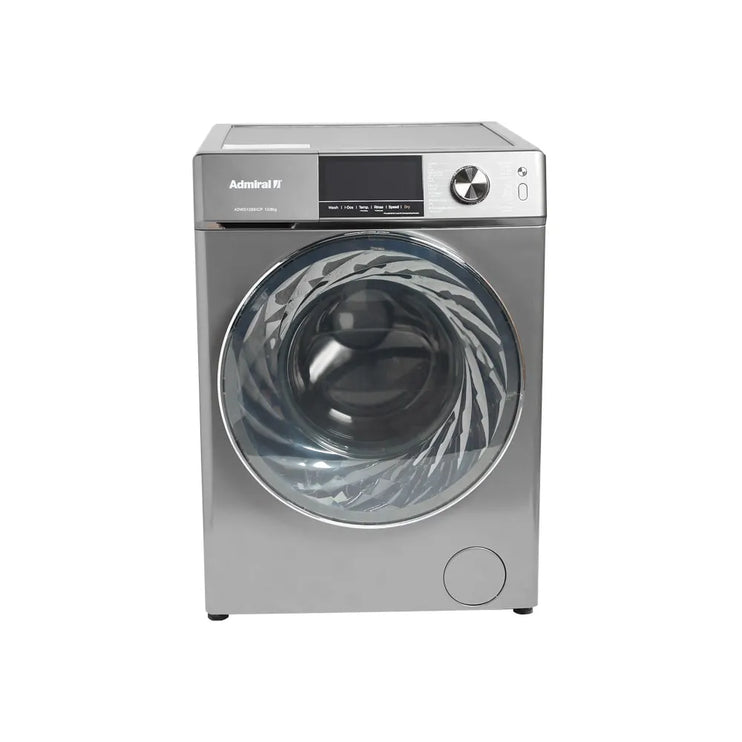 غسالة ومجفف أدميرال تحميل أمامي | سعة غسيل ١٢ كجم + سعة تجفيف ٨ كجم | ١٤٠٠ دورة في الدقيقة | فضي (ADWD128SICP)