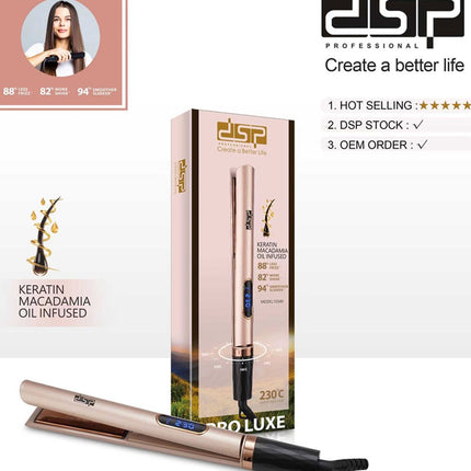 مكواة فرد الشعر الاحترافية DSP 40 واط مع شاشة LED