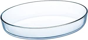 BRO ART Oven Glass Round Plain Tray / 1 Pcs / (size 10) Elegant design, Trusted Brand, Attractive shape/High Quality Materials