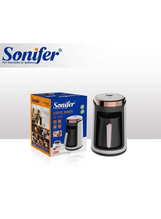 Sonifer Touch Screen Start Button Coffee Maker/Automatic Power Off 250 ml 550 W SF-3586 White