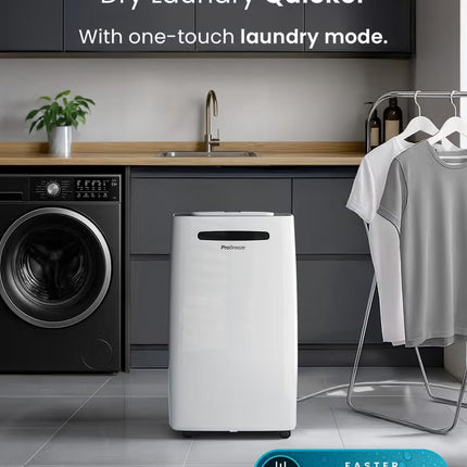 Pro Breeze 20l Per Day Smart Compressor Dehumidifier with 4l Water Tank, Laundry Drying and Automatic Humidity Sensor , Mould Remover 24,hour Timer Sleep Mode for Damp, Condensation
