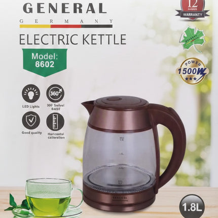General Germany Electric Kettle 1500W / 1.8L / 8602