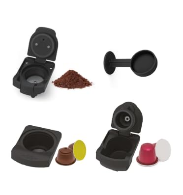 Jamaky Multi Capsule Coffee Maker with Italian technology JMK9016, 3 in 1 Household 1400W Automatic Drip Coffee Machine With 7 level volume selection DIY your taste 850mL Water Capacity - Black