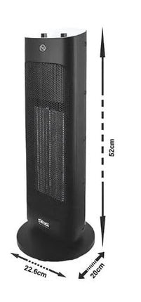 DSP KD3035 DSP Tower Fan Heater – 80° Oscillation with Thermostat, 2000W