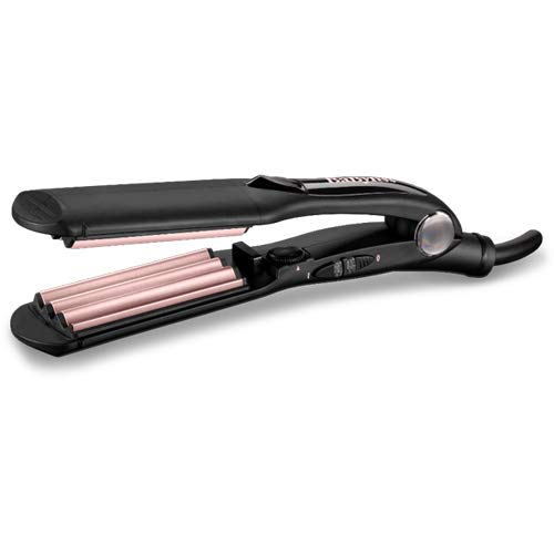 Babyliss Crimper Fast Heat Up Ceramic 10 Temps Setting for a Frizz-Free Lasting Texture 2165SDE, Black, Small