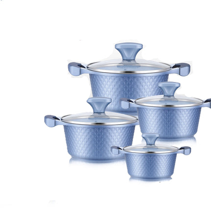 DSP CA020-S01 / 8-Piece Die-Cast Non-Stick Casserole Cookware Set