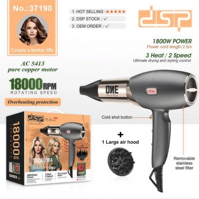 DSP 37190, Professional Hair Dryer – 1800W – Cold Air Function