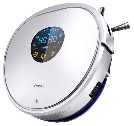 Fmart Automatic Robot Vacuum Cleaner 1000Pa 740ml Dust Box 110ml Water Tank HEPA Filter UV Sterilize Time Schedule Self-Charge Robotic Vacuum Cleaners YZ-U1S