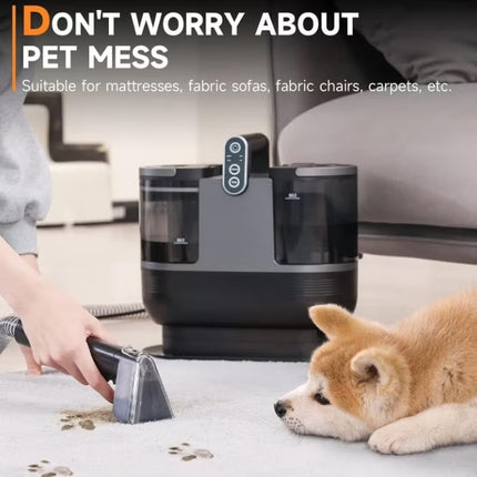 جهاز تنظيف البقع بالبخار DSP KD2047u، محرك قوي 1700 واط، 3 في 1، جهاز تنظيف البقع خفيف الوزن ومتعدد الوظائف، 1.25L/950 مل خزان مزدوج تصميم مضغوط للأريكة والسجاد والسيارة ومنصات الحيوانات الأليفة KD2047U