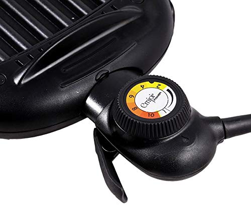 Emjoi UEG190 2 in 1 Electrical Grill & Griddle with Glass Lid (Black),1800W