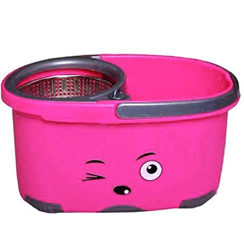 Magic Spin Sheep Mop Bucket Double Drive Hand Pressure with 2 Microfiber Mop Head & 4 Color May Vary