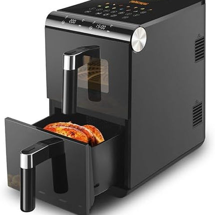 DSP 12L Double Stack Air Fryer, Dual Air Fryer with Dual Basket & 2 Drawers 1700W, 13 Preset Menus with Space Saving Design KB2189