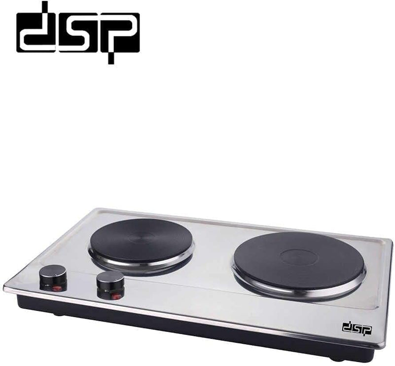 Dsp double electric cooker 1000w & 1500w kd4047 silver