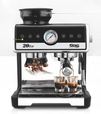 DSP KA3107 Espresso Coffee Maker 2.6L Water Tank | ULKA 20 Bar + 4 Bar.2250W