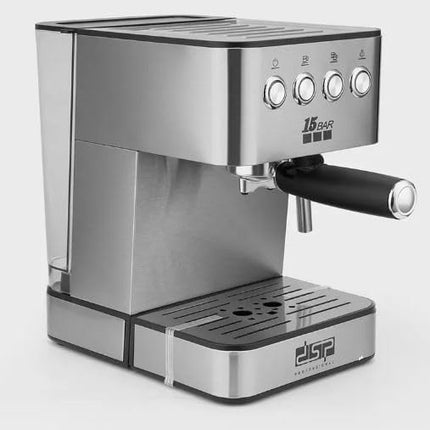 DSP Espresso 15 Bar Coffee Maker KA3090 | Capuccino | Milk Foam | Modern Kitchens | Steam Nozzle for Frothing Milk and Preparing Hot Drinks