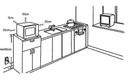 Baumatic 25L  Freestanding Microwave Oven With Grill Stainless Steel /1450 watts