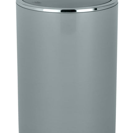 Wenko Wenko" Inca Swing Cover Bin, ABS, Grey, 18.5 x 18.5 x 25.5 cm