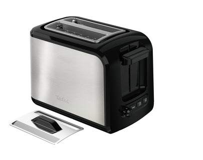 Tefal Express TT410D65 2slice(s) 850W Black, Stainless Steel Toaster (يوجد كسر بسيط)