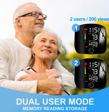 genernic Blood Pressure Monitor, Wrist Blood Pressure Monitor, Heart Rate Hypertension Monitor with Memory Fu