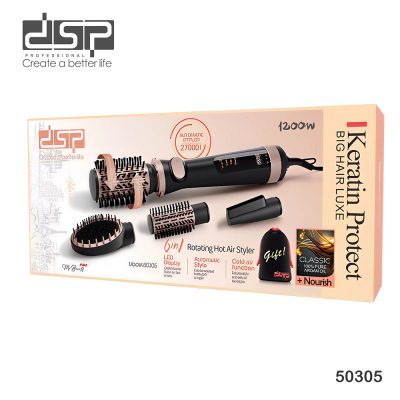 DSP 50305 | 6-in-1 Automatic Rotating Hot Air Styler | Ionic Technology 1200W