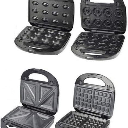 Jamaki 4 in 1 Sandwich Maker 1500W Multifunctional Donut Waffle Nut Maker Easy to Use - jmk2012
