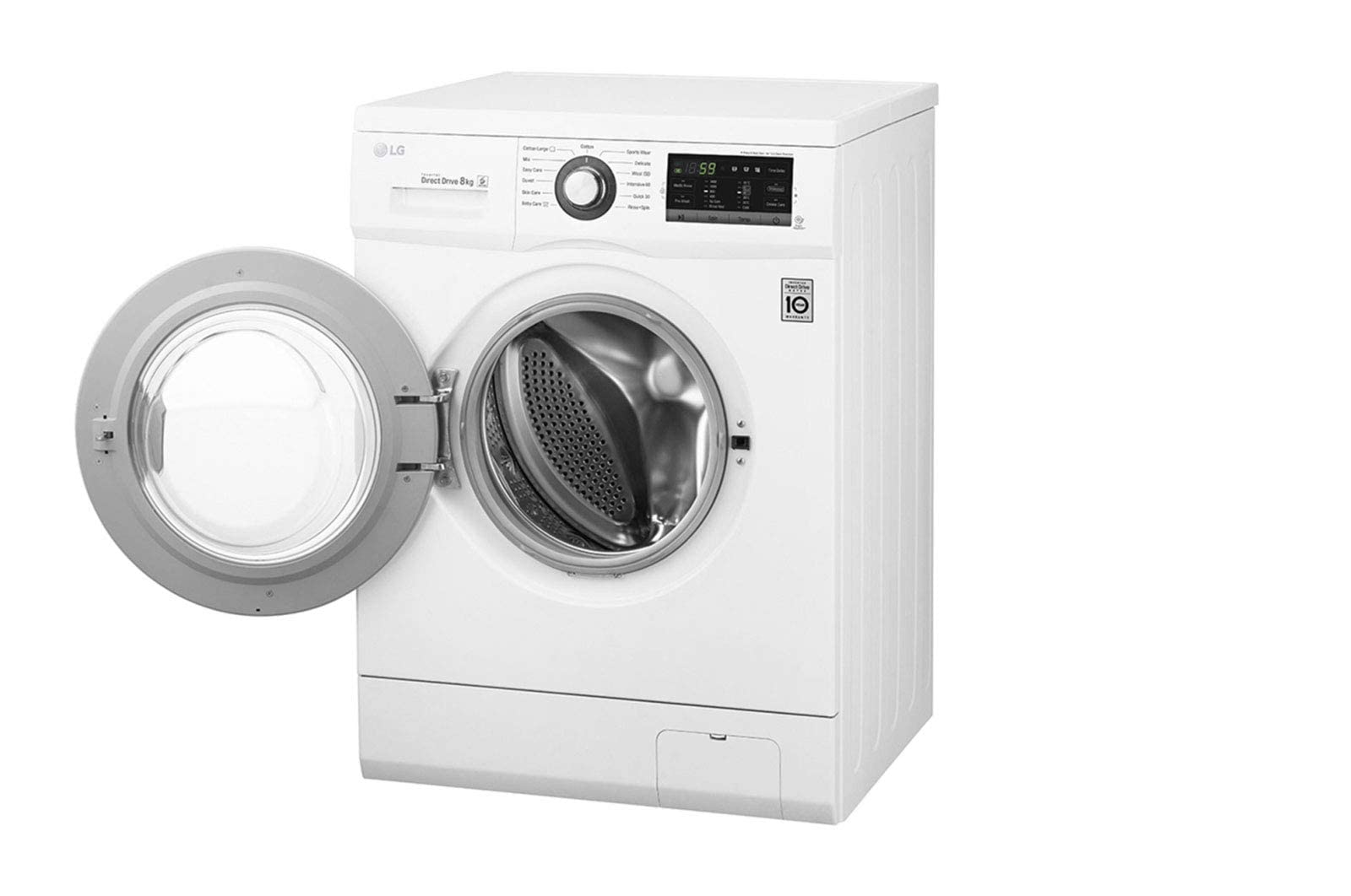 LG 7 Kg 1000 RPM Direct Drive Motor Front Load Washing Machine, White