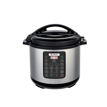 Mebashi ME-PC812 Digital Pressure Cooker - 12L, 1600W, 7-in-1 Multi-Function Cooker (Silver)