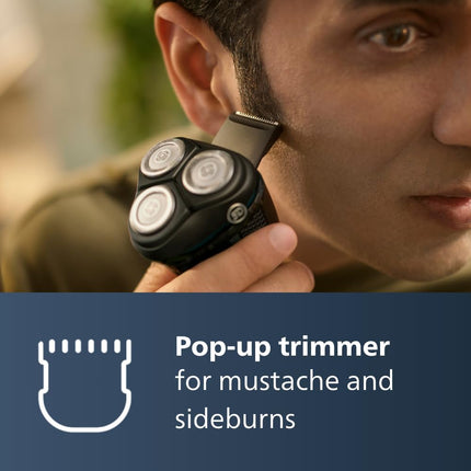Philips Face & Head Shaver S3144/00 | Wet & Dry Use | Smooth, Comfortable Shave with SkinProtect Tech | 5D Pivot & Flex Heads, PowerCut Blades | 60 min Cordless Use | Pop-Up Trimmer