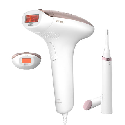 جهاز فيليبس لوميا IPL لإزالة الشعر | سلسلة 7000 | مستشعر لون البشرة | ملحقان | للجسم والوجه | قلم تشذيب صغير الحجم | يعمل بالكهرباء | BRI921/60