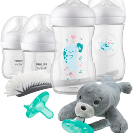 Philips AVENT Natural Baby Bottle with Natural Response , Gift Set Sea Design, SCD838/05