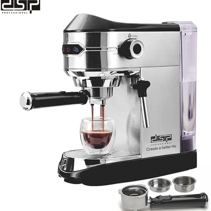 DSP KA3065 Espresso Coffee Makerwith Thermal Fast Heating System & Milk Frother Steam