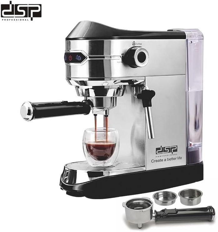 DSP KA3065 Espresso Coffee Makerwith Thermal Fast Heating System & Milk Frother Steam