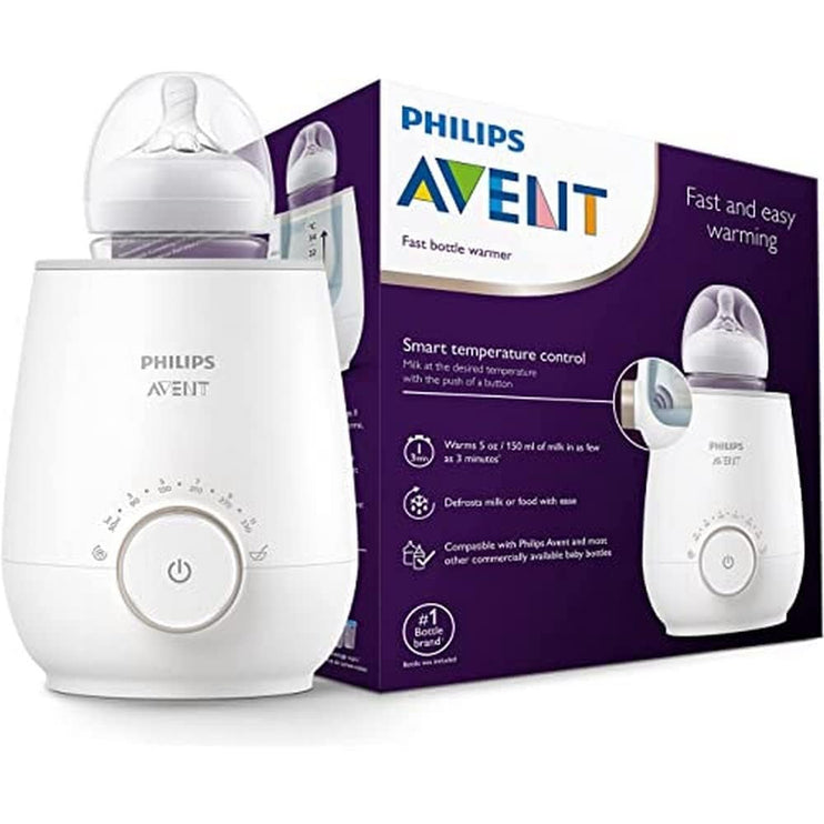 Philips Avent Premium Quick Bottle Warmer with Intelligent Temperature Control, Water Bath Technology, Automatic Shut-Off Model SCF358/00