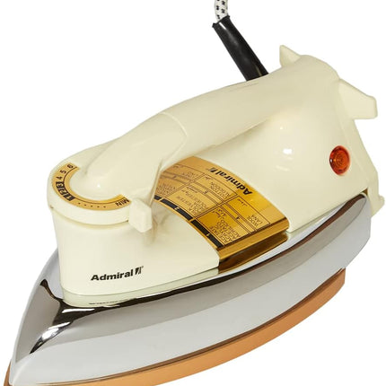 Admiral Heavy Weight Dry Iron, 2400 Input Watt with Ceramic Golden Soleplate Coating, Auto Shut Off Function - ADDI79B (1 Year Warranty)