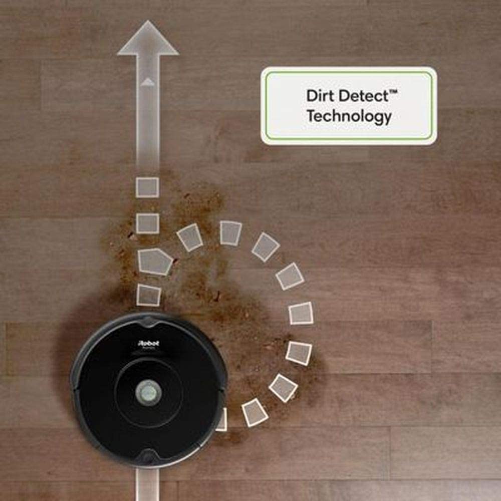iRobot Roomba 606 Robot Vacuum - Good for Carpets and Hard Floors - Dirt Detect Technology - 3 Stage Cleaning System