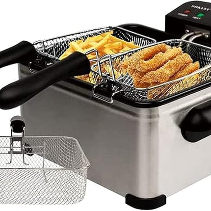 Jamaki Electric Fryer 5 Liter Stainless Steel 2400 Watt - jmk5015